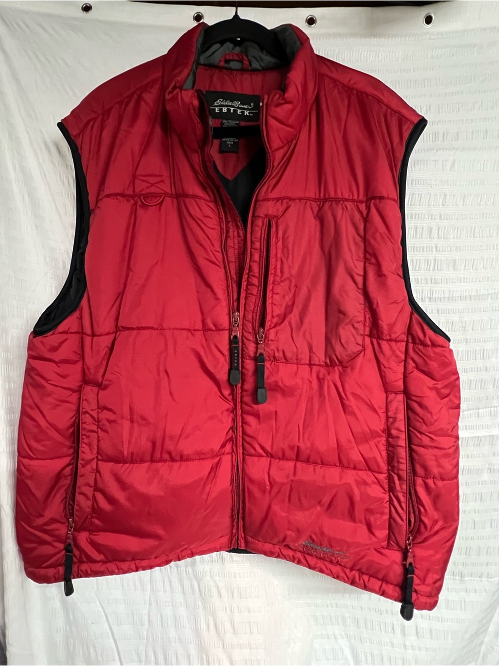 Eddie Bauer Men’s Red Quilted Insulated Vest